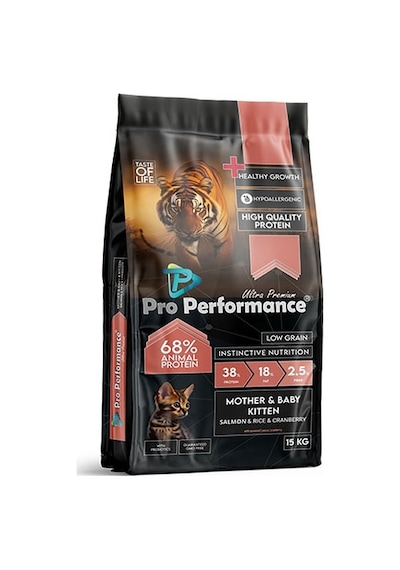 Pro Performance Mother Baby Kitten Somonlu Ve Pirinçli Anne Yavru Kedi Mamsı 15 Kg 124-10021.06