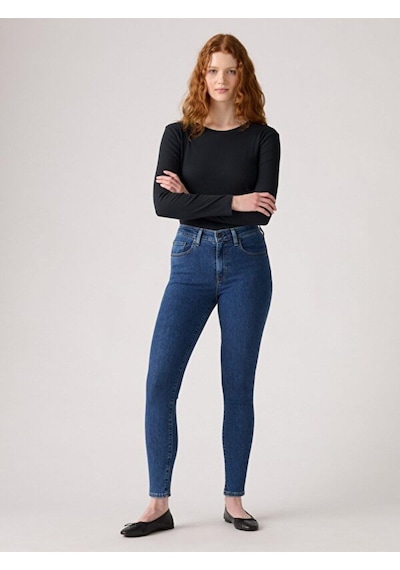 Levi's 721 High Rise Skinny Kadın Jean Pantolon - Triangle Exploratio-12696 Med İndigo - Worn İn