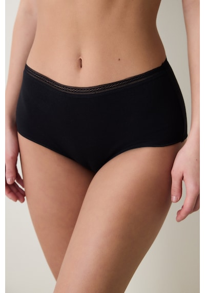 Penti Easy Yüksek Bel Pamuklu Trim Highwaist Siyah Slip Külo