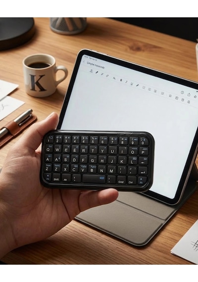 Mini Bluetooth Klavye Kablosuz Taşınabilir Cep Boyutu Klavye
