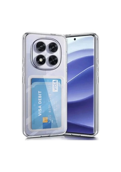 Jenerik Xiaomi Redmi Note 14 Pro 5g Kılıf Kart Şeffaf Silikon - Şeffaf