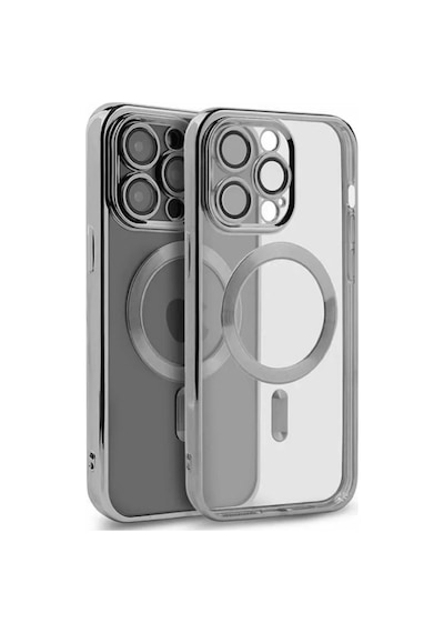 Apple Uyumlu iPhone 15 Pro Uyumlu Kılıf Kross Magneticsafe Kapak - Gümüş