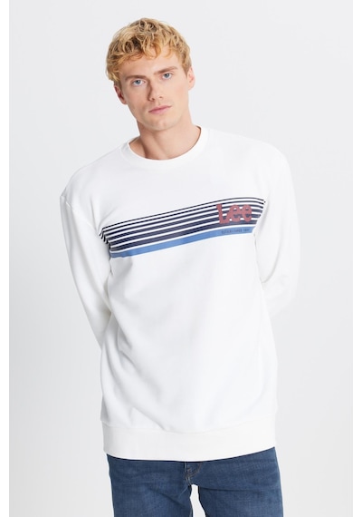 Erkek Baskılı Sweatshirt Off White Çok Renkli