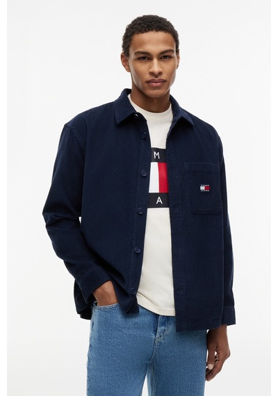 Tommy Hilfiger Tjm Brıck Cord Overshırt Ext Erkek Mavi Gömlek - Dm0dm21698