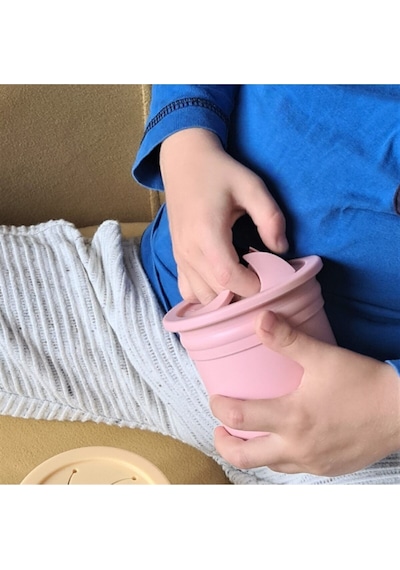 Hamhüp Atıştırmalık Kabı Ve Pipetli Bardak Pinky Pink/velvet Rose