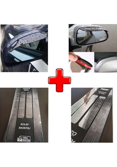 Peugeot Partner Uyumlu Kapı Eşiği Ve Ayna Yağmur Koruyucu (554254654)