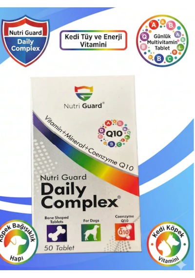Nutriguard Daily Complex Köpek 50 Tablet İçin Günlük Vitamin, Mineral & Canlılık Desteği