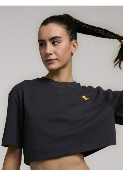 Everlast Ever Classics Wmn Comfort Füme Kadın Crop Tişört Füme