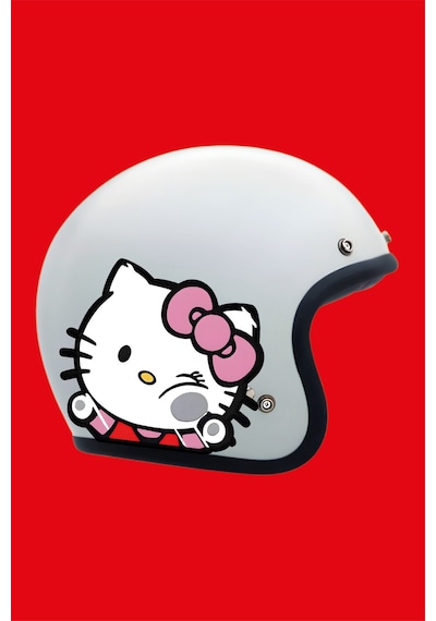 Hello Kitty Sticker 13,5x12 Cm Su Geçirmez Yüksek Çözünürlüklü Araba Laptop Oto Motor Kask Sticker