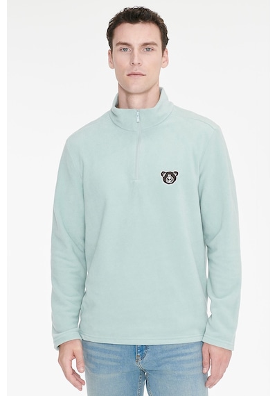 Ac&Co / Altınyıldız Classics Erkek Cagla Anti-pilling Tüylenme Yapmayan Soğuk Geçirmez Standart Fit Bato Yaka Sweatshirt Polar