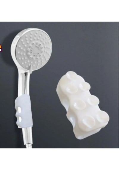 Duş Başlığı Tutucu Vantuzlu Vakumlu Silikon Başlık Tutucu Aparat-tekli Beyaz Plastik Diğer