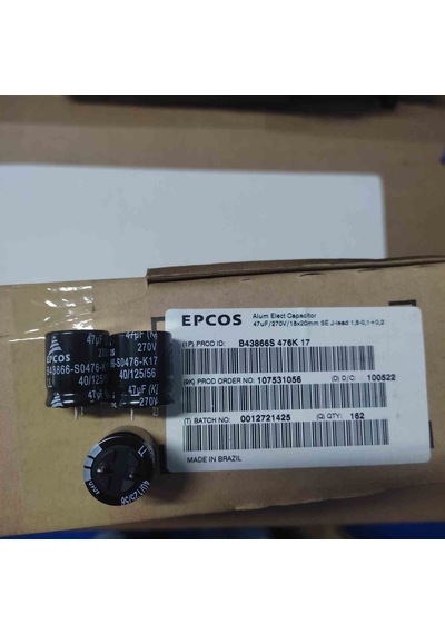 B43866s476k17 47mf 270v Epcos Elko Kondansatör 25 Adet