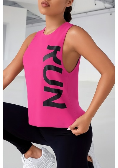 Ghassy Co. Kadın Run Nefes Alabilir Koşu Egzersiz Kolsuz Spor Atlet Pembe