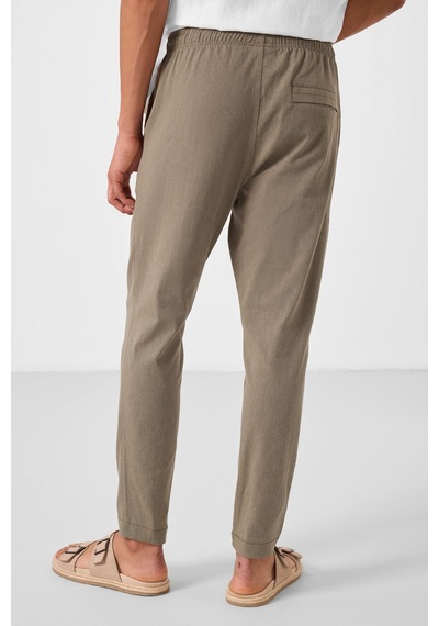 Tommylife Camel Standart Fit Dokuma Hafif Esnek Chino Erkek Pantolon - 82180 Camel