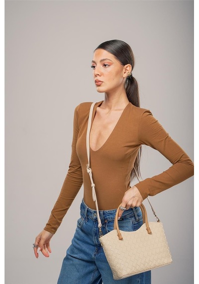 Ççs Kadın Omuz Çantası Ccs17844 Std / Bej Bej