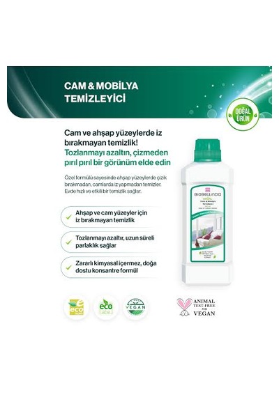 Biobellinda Cam & Mobilya Temizleyici 750 Ml Tekli