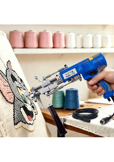 Ak-v Tufting Tabancası - Tufting Makinesi Mavi