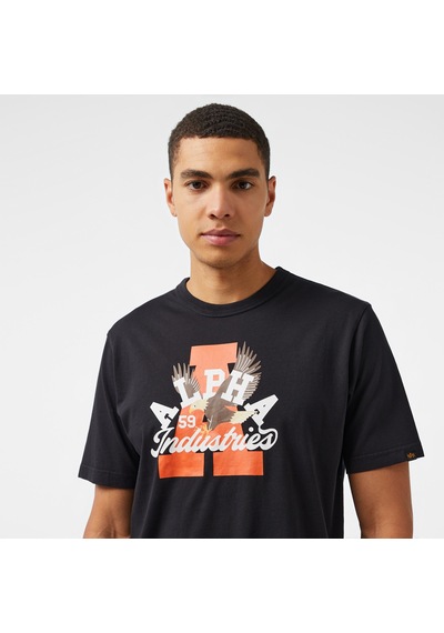Alpha Industrıes Alpha Industries Alpha Eagle Unisex Siyah T-shirtuta54511pk