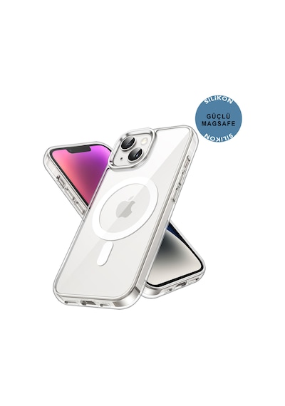 Apple iPhone Uyumlu 13 Şeffaf Magsafe Kılıf Mtl Safe