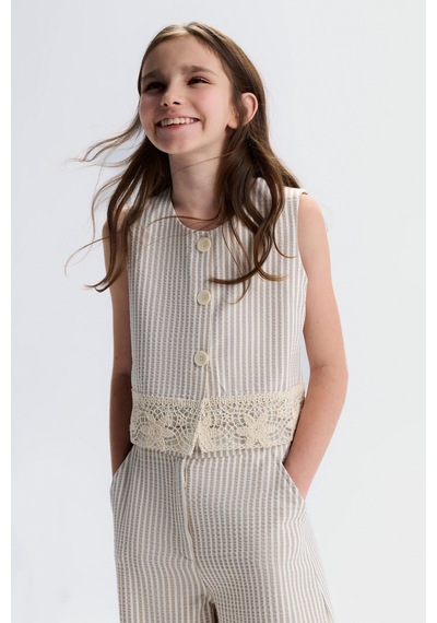 Nk Kids Kız Çocuk Mare Yelek Nk-31309 Vizon