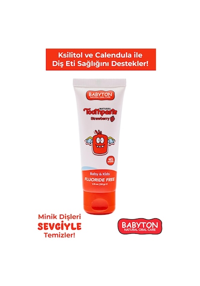 Set Çilek Diş Macunu - Silikon Diş Fırçası Tam Koruma