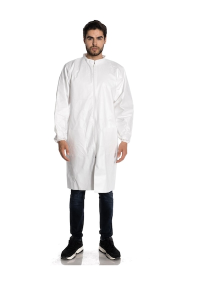 Faba Lo-530-beyaz-xl Lami Neli Laboratuvar Önlüğü