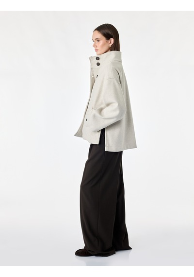 Koton Cepli Düğmeli Uzun Kollu Oversize Kısa Dik Yaka Kaşe Kaban Vızon Melanj 7wak00203ew Vizon Koton Cepli Düğmeli Uzun Kollu Oversize Kısa Dik Yaka Kaşe Kaban Vızon Melanj 7wak00203ew Vizon