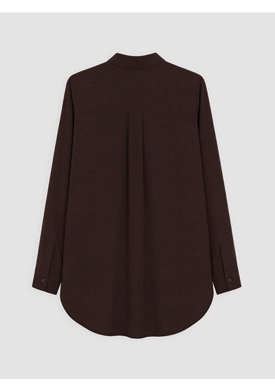 Lcw Everyday Kahverengi Gabardin Kadın Gömlek Tunik