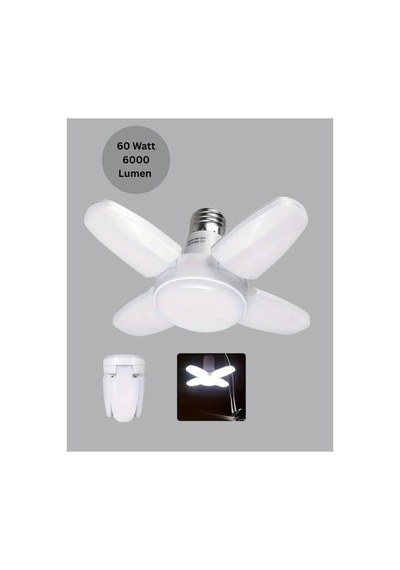 Enerji Tasarruflu Led Ampül 60 Watt 4 Kollu Beyaz Işık Yeni Nesil - Hs08375682-4250 Renkli Renkli