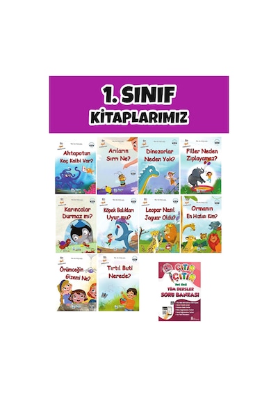 1.sınıf 2.dönem Yeni Nesil Sorularla Çıtır Çıtır Soru Bankası + 10 Lu Okuma Hikaye Seti 2