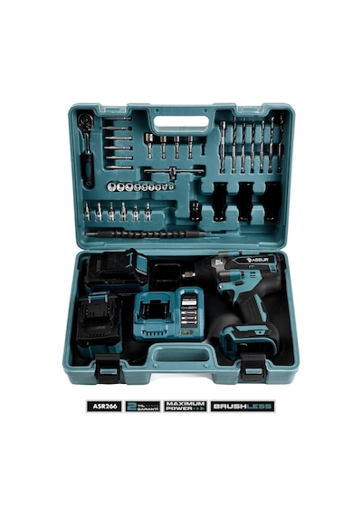 Assur 700 Nm Çift Akülü Somun Sıkma Sökme Makinesi 21V  -  Profesyonel Elektrikli Tork Anahtarı - 2948