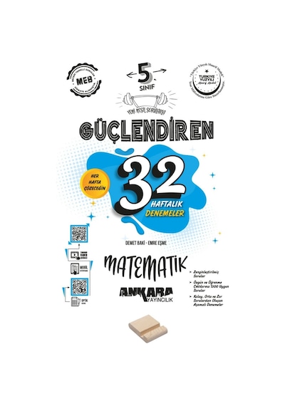 5. Sınıf Güçlendiren 32 Haftalık Matematik Kazanım Denemeleri Ve Telefon Standı