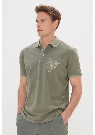 AC&Co / Altınyıldız Classics Erkek Hakı Slim Fit Dar Kesim %100 Pamuk Baskılı Polo Yaka Tişört Hakı AC&Co / Altınyıldız Classics Erkek Hakı Slim Fit Dar Kesim %100 Pamuk Baskılı Polo Yaka Tişört Hakı