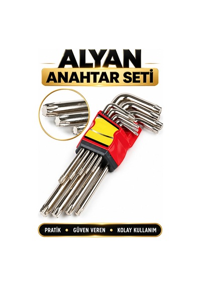 Tork Alyan Takımı 9 Parça Yıldız Uçlu L Tipi