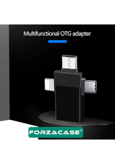 Micro Usb Type-c Lightning To 4in1 Otg Usb Çevirci Adaptör Fc930