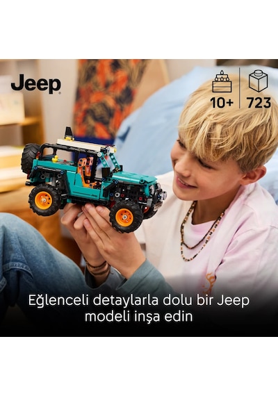 LEGO® Technic™ Jeep® Wrangler Rubicon SUV 42227 - 10 Yaş ve Üzeri Çocuklar için Ördek İçeren Oyuncak Yapım Seti (723 Parça)