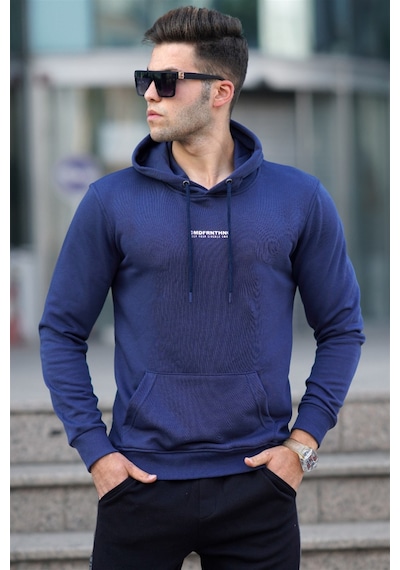 Madmext Madmext Lacivert Baskılı Sweatshirt 5306-lacivert Lacivert