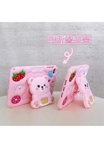 Sweet Astronot Tablet Kılıfı Standlı Askılı Kalın Silikon Yapı Yüksek Koruma Stand Olması İle Kullanım Kolaylığı Güvenlik Şıklık Ve Kullanışlılık Burada Sweet Pembe, İpad 5-6 9,7&apos