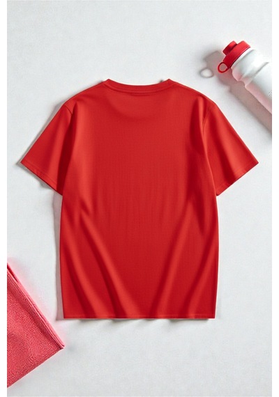 Uyguntarz Unisex West Coast Baskılı Oversize Tshirt Kırmızı