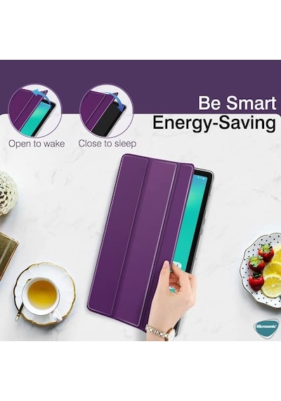 8 Için Kılıf Slim Translucent Back Smart Cover Pembe Pad 8 İle Uyumlu Kılıf - Pembe