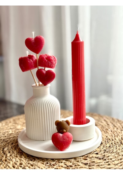 Kbr Design Candles Sevgililer Gününe Özel Kokulu Mum Seti
