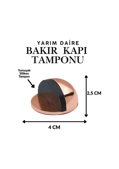 Bakır Yarım Daire Yapışkanlı Kapı Tamponu Kapı Stoperi Metal Kapı Stopu Durdurucu Kapı Kolu Koruyucu Bakır Yarım Daire Yapışkanlı Kapı Tamponu Kapı Stoperi Metal Kapı Stopu Durdurucu Kapı Kolu Koruyucu