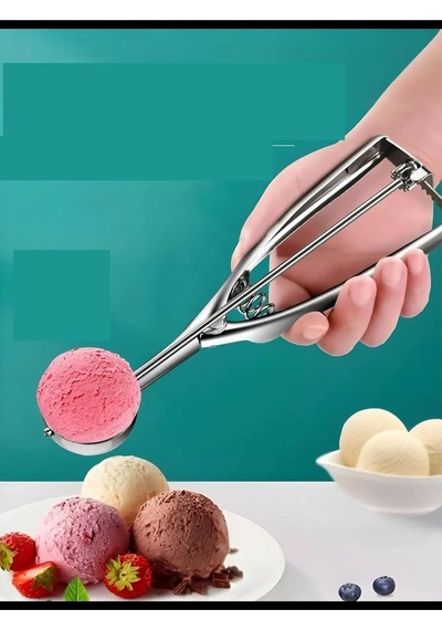 Transformacion Inox 4 Cm Dondurma Kaşığı - Karpuz Kurabiye Köfte Helva Porsiyonlama 722039 Gri Diğer