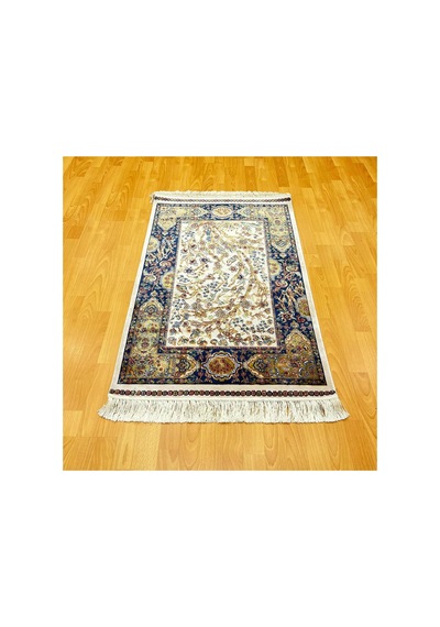Hayat Ağacı Desenli 90 X150 Cm İpek Halı Çok Renkli