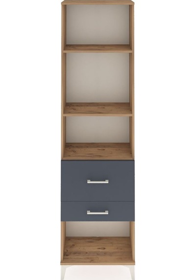 Arges Dolap 3 Raflı 2 Çekmeceli 60x30x221 Çam-antrasit Atlas Çam