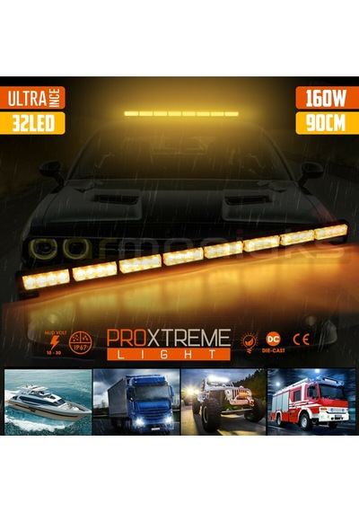 Off Road Lambası Cree 90cm Turuncu 32 Led 160w Kumandalı Çakar İkaz Lamba
