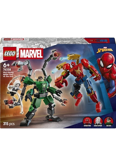 LEGO® ǀ Marvel Robot Savaşı: Örümcek Adam, Doktor Oktopus’a Karşı 76338 - 6 Yaş ve Üzeri Çocuklar için Oyuncak Yapım Seti  (315 P)