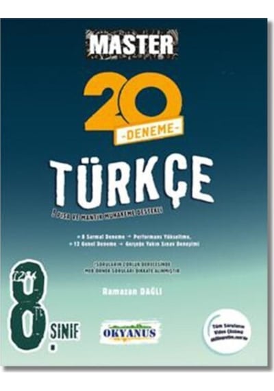 Okyanus Yayınları Lgs Master Türkçe 20 Deneme 8. Sınıf