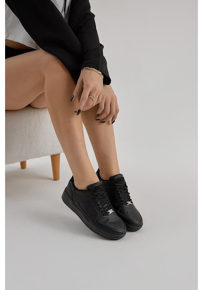 Tonny Black Poli Taban Bağcıklı Günlük Unisex Siyah Spor Ayakkabı Tba240 Siyah