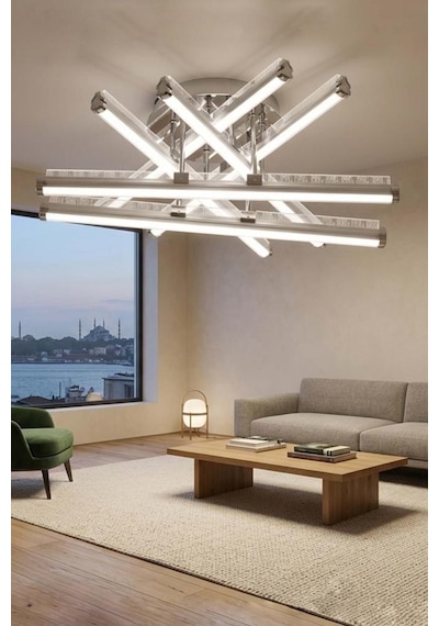 Eray Aydınlatma 101-6 Lı Krom Led Salon Avize